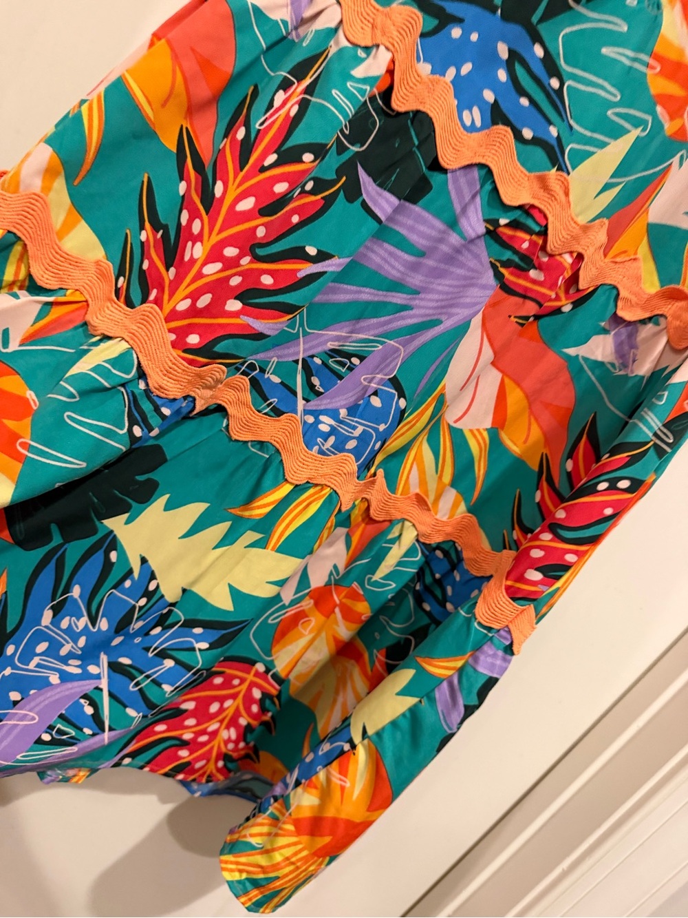 Umgee Tropical Multi-Color Ruffle Sleeve Dress - Picture 5 of 7